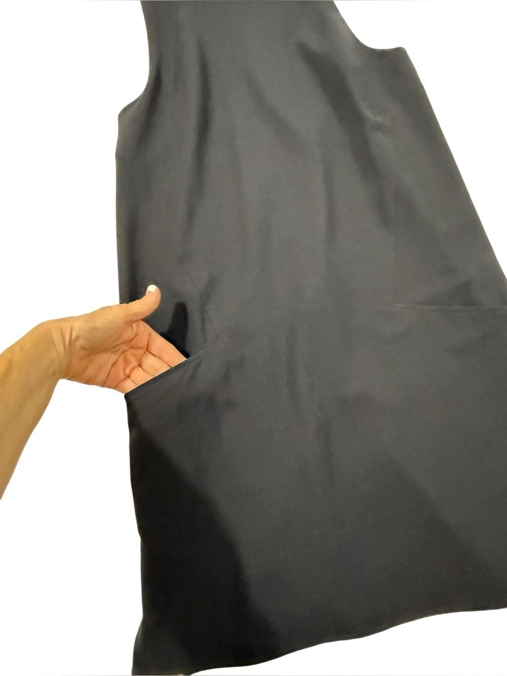 Lululemon Shift in Time Rare Sleeveless Shift Dress Black Size 4 Pockets - Picture 5 of 15